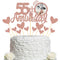 Sumerk 55th Anniversary Cake Topper,13PCS Rose Gold Glitter Cake Toppers Cake Decorations Set for 55th Wedding Anniversary Celebration Party...