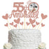 Sumerk 55th Anniversary Cake Topper,13PCS Rose Gold Glitter Cake Toppers Cake Decorations Set for 55th Wedding Anniversary Celebration Party...