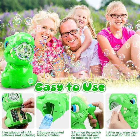 Bubble Machine for Kids 3 4 5 6 Years Old Boys: Bubbles Toys Dinosaur Bubble Machine Bubble Guns for Kids Ages 4-8 Outdoor Toys Gift for 3 4 5 6 7...
