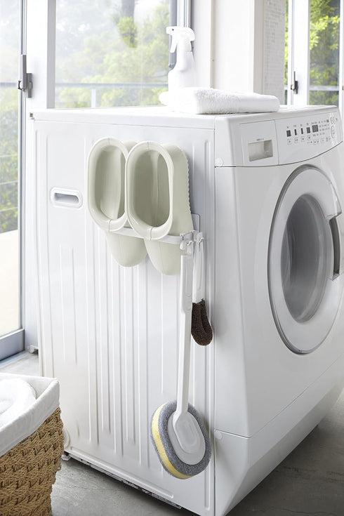 Clothes Magnet Hanger Storage Rack-Small Hanging Organizer | Steel | Laundry, One Size, White...