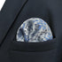 S&W SHLAX&WING New Mens Ties Silver Sky Blue Classic Size Necktie Set with Pocket Square...