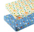 Dinosaur Pack n Play Stretchy Fitted Playard Sheet Set 2 Pack Jersey Knit Ultra Soft Portable Mini Crib Sheets for Baby Boy Girl Elephant Giraffe ...