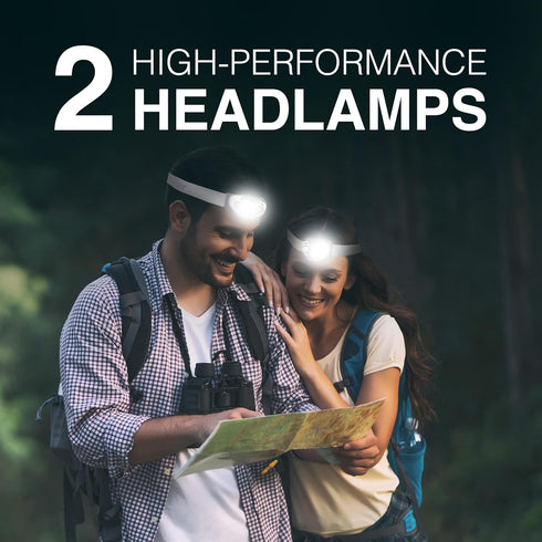 Energizer LED Headlamp PRO (2-Pack), IPX4 Water Resistant Headlamps, High-Performance Head Light for Outdoors, Camping, Running, Storm, Survival L...
