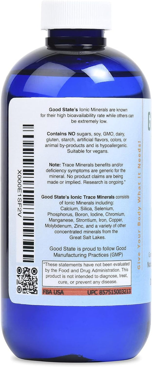 Good State Liquid Ionic Trace Minerals (96 servings at 125 mg - 8 fl oz)...