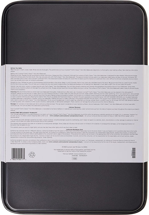 Cuisinart AMB-15BS 15-Inch Chef's Classic Nonstick Bakeware Baking Sheet, Silver...