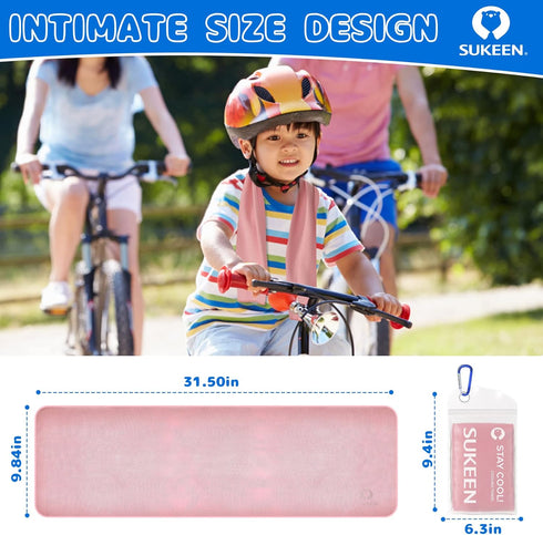 Sukeen Mini Cooling Towel(31 "x9),Kids Cooling Towel,Ice Towel,Soft Breathable Chilly Towel,Microfiber Towel for Boys and Girls Shool,Sport,Runnin...