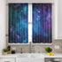 Cinbloo Galaxy Kitchen Curtains Out Space Wall Art Rod Pocket 27.5W x 39L Inch Blue Nebula Universe Room Decor Starry Star Fantasy Night Sky Print...