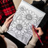 TPLHOUSE Creative Flower Coloring Book Spiral Bound for Adults, Premium Cover, 30 Creative Haven Wildflowers Coloring Pages for Stress Relief and ...