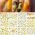 Flower Nail Art Stickers Decals Spring Summer Floral Nail Art Supplies Water Transfer Sunflower Bee Butterfly Design Yellow Flowers Nail Accessori...