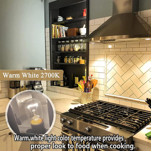 (2024 Update) 8206232A Light Bulbs for Whirlpool GE Microwave Under Hood - 40W 125V E17 Microwave Oven Light Bulb for Under Range Hood Appliance, ...