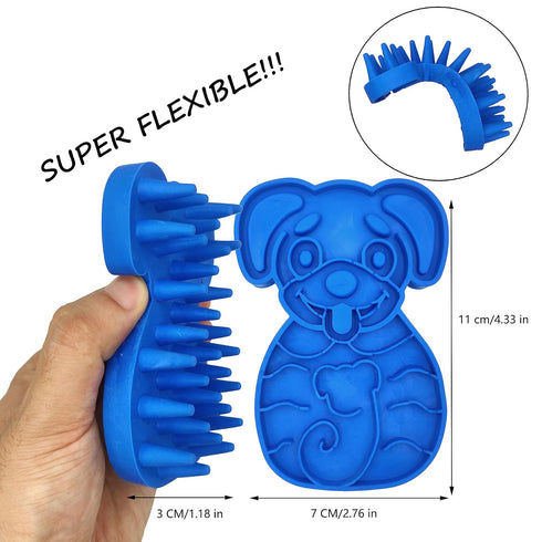 KIRTI Groom Brush,Massag Brush for Dogs, Cats, Small Animals and Pets with Short Hair Grooming Bathing Massaging and Deshedding Silicone Brush,Sof...