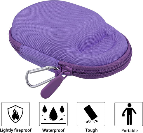 co2CREA Hard Carrying Case Replacement for JBL Clip 5 Waterproof Portable Wireless Portable Mini Bluetooth Speaker (Purple Case)...