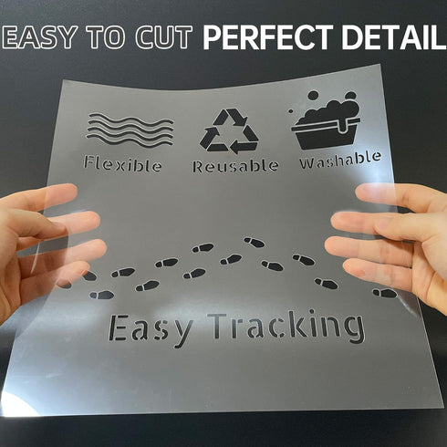 16PCS 6 Mil Blank Mylar Stencil Sheets,12 X 12 Inch Clear Plastic Sheets, Clear Acetate Sheets for Cricut Crafts, Clear Plastic Sheets for Crafts ...
