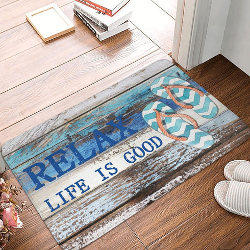Beach Nautical Old Planks Coastal Ocean Relax Fun Indoor Door Mat Non-Slip Home Bath Room Decoration Mat Rug Housewarming Gift 23.6in*15.7in...