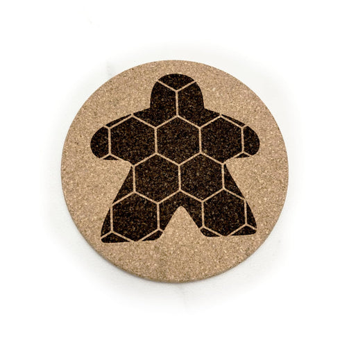 Hexagon Meeple - Board Game Coasters (qty 4)...