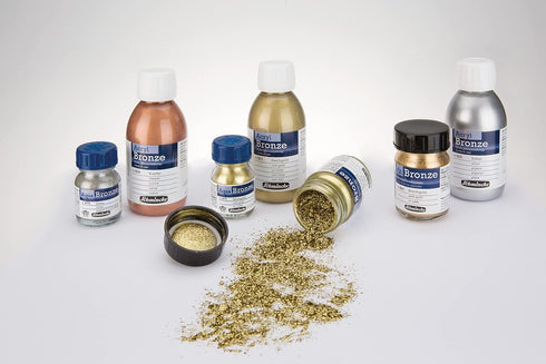 Schmincke - Aqua-Bronze, rich gold, 20 ml, 15 811 032, shiny metallic effects on gouache and watercolor paintings, paper, cardboard, painting boar...