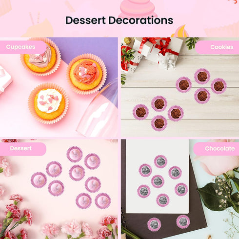 NUOMI 1 Inch Super Mini Cupcake papers Liners Baking Cups 1000 Pack Muffin Lining Wrappers, Pink...