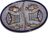 Holy Land Market Tabgha Ceramic Serving Dish - Jewish Seder Plate, Hand Painted Floral, Oval, 7.5 in, Microwave & Dishwasher Safe...