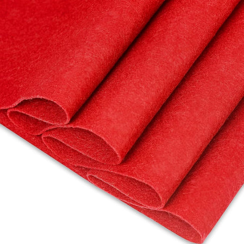 Red Craft Felt Fabric by The Yard Thickness 1.6mm 36" x 72" Soft and Durable Felt Fabric for Sewing Crafts Blankets DIY Creative Project...