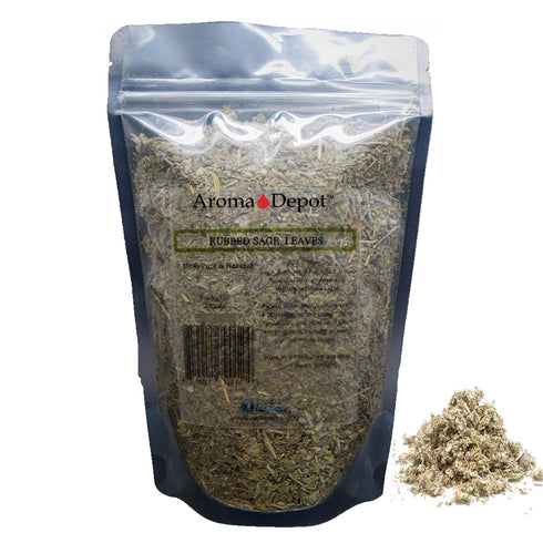 100% Natural Ground and Whole Sage Leaf Herb, Spice, Seasoning, Dried, Leaves, Chushed, Rubbed, Kosher Gluten-Free Non GMO (Whole Rubbed Sage, 4 o...