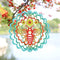 Kinetic 3D Metal Bee Wind Spinner Hanging Ornament Worth Gift for Home and Garden - 12inch Bee Mandala Kinetic Hanging Whirligigs Sun Catcher Wind...