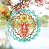 Kinetic 3D Metal Bee Wind Spinner Hanging Ornament Worth Gift for Home and Garden - 12inch Bee Mandala Kinetic Hanging Whirligigs Sun Catcher Wind...