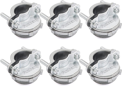 6PCS 1 inch NM Cable Clamp Type Connectors for Metallic Conduit Protect Cables Silver...