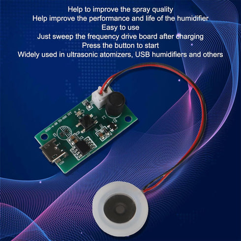 3pcs 5V USB Humidifier Atomization Module Driver Board, USB Spray Module Circuit Board Atomization Module Atomization Plate Circuit Board for Home...