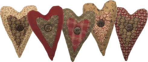 Primitives by Kathy Fabric Heart Set Size: 6" Tall...