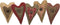 Primitives by Kathy Fabric Heart Set Size: 6" Tall...