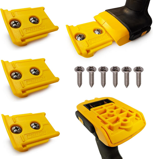 3 Pack DeWalt Tool Holder Wall Mount for 20v/60v Cordless Tools - Snap Fit DeWalt Drill Holder Wall Mount & DeWalt Tool Hanger with 6 Screws - DeW...