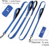 VIVAGLORY Traffic Handle Dog Leash, Two Padded Soft Handles Dog Leash, Strong Reflective & Metal Hook Training Dog Lead, Blue...