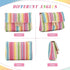 Striped Straw Clutch Purse for Women Colorful Woven Shoulder Bag Summer Crossbody Purses...