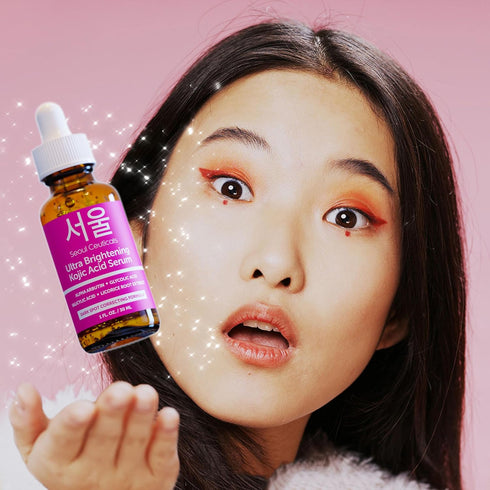 SeoulCeuticals Korean Skin Care Kojic Acid Serum Alpha Arbutin Serum – Dark Spot Remover Corrector Glycolic Acid Serum + Salicylic Acid K Beauty 1...
