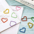 105 Pieces Colorful Paper Clips Metal Heart Paperclips for Office Stationery School Supplies...