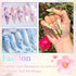 600Pcs Flower Nail Charms and Flatback Pearls,Mixed Size 3D Rose Flowers Nail Charms for Acrylic Nail Supplies Design,White Half Pearls for Nail J...
