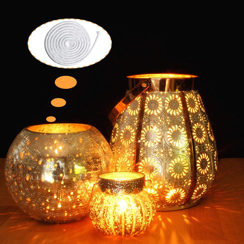 6.56 Feet Oil Lamp Wicks Replacement Braided Round Candle Wick for Oil Lamps and Candles, DIY Handmade Candle Making Supplies (8 mm/ 0.3 Inch)...