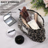 Leopard Print Makeup Bag for Purse Zipper Cosmetic Bag Large Capacity Canvas Makeup Bags Travel Cute Aesthetic Toiletry Bag Accessories Organizer,...