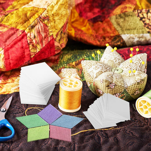 Paper Piecing for Quilting DIY Patchwork Sewing Crafts 300Pcs Paper Piecing Quilting Templates Quilting Patchwork Sewing Pattern Papers Quilting C...