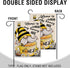Home is Where My Honey Bumble Bee Gnome Decorative Garden Flag, House Yard Spring Summer Outside Decor, Outdoor Small Burlap Decoration Double Sid...