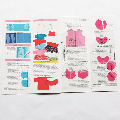 HONEYSEW Quick Trace Doll Fashions Templates for 18" Dolls with 5pcs Quilting Rulers and Sewing Instruction...