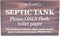 Septic Tank Adhesive Sign - Stylish Walnut Effect, Plaque for Toilet, Bathroom, W.C, Septic Tank...