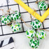 St. Patrick's Day Ball Ornaments, 12PCS Green Shamrocks and Hat Fabric Wrapped Balls, Decorative Hanging Ornaments for Tree Home Office Bedroom Pa...