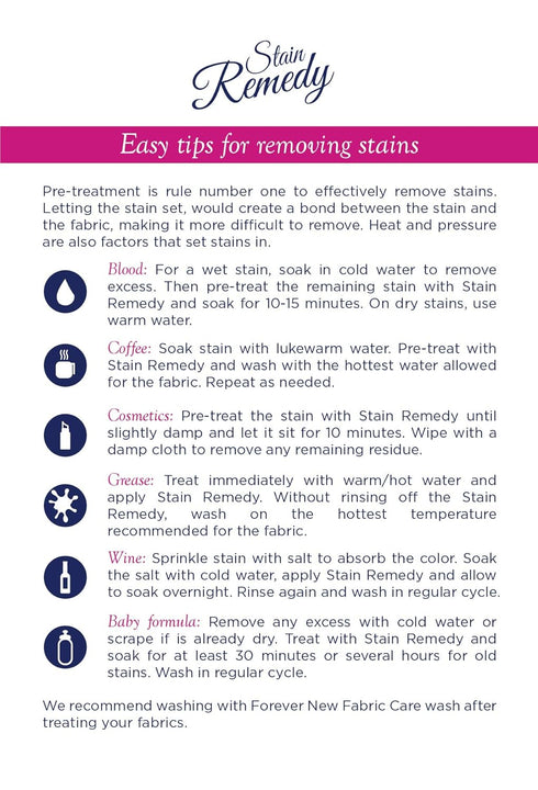 FOREVER NEW Stain Remedy Gel - Fabric Stain Remover - Built-in Brush, 7 Fl Oz...
