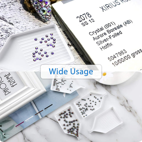 6PCS Plastic Diamond Art Painting Bead Sorting Trays (3.8 x 2.2 Inches), Accessories and Tools for DIY Crafts...