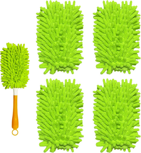 Reusable Duster Refill Compatible with Swiffer Hand Duster - Microfiber Ceiling Fan Duster for Swiffer Dusters Extended Handle - 360 Heavy Duty Du...