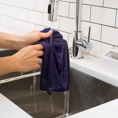 Now Designs Ripple Kitchen Dishcloth, Set of 4, Prince Purple...