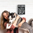 Home of a Spoiled Rescue Dog Wooden Sign, Black and White Dog Lover Decor, Gift for Pet Owners Dog Moms, Made in USA...