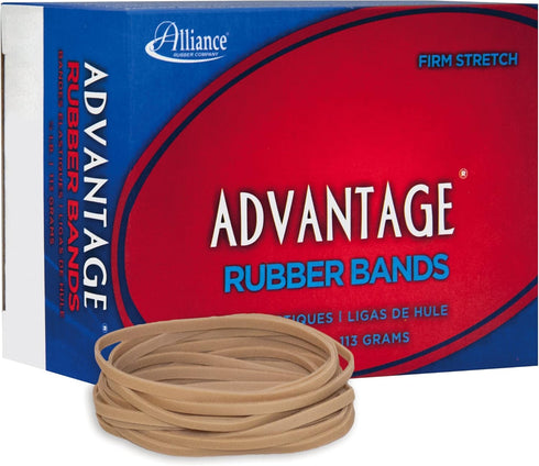 "Alliance Rubber 26339 Advantage Rubber Bands Size #33, 1/4 lb Box Contains Approx. 150 Bands (3 1/2"" x 1/8"", Natural Crepe)", beige...