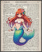 Posterizer 1 pcs-Cute Mermaid Dictionary Wall Art-Abstract & Modern Art-Movie & Cinema Art-Gift for Girls, Teens-Decor for nursery toddlers kids r...